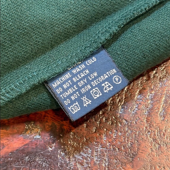 Vintage Ralph Lauren Suede Patch Big Pony Logo Polo Top Dark Green Small NWT - Picture 10 of 10